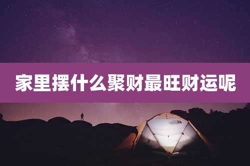 家里摆什么聚财最旺财运呢