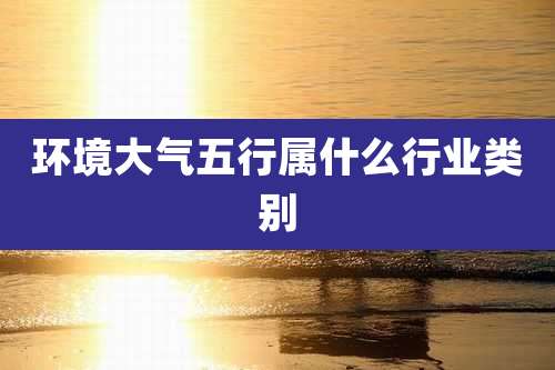 环境大气五行属什么行业类别