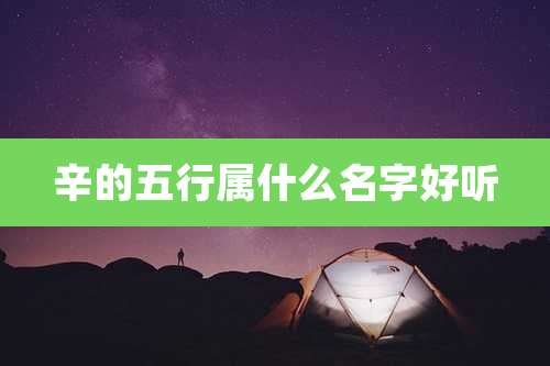 辛的五行属什么名字好听