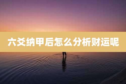 六爻纳甲后怎么分析财运呢