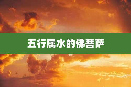 五行属水的佛菩萨