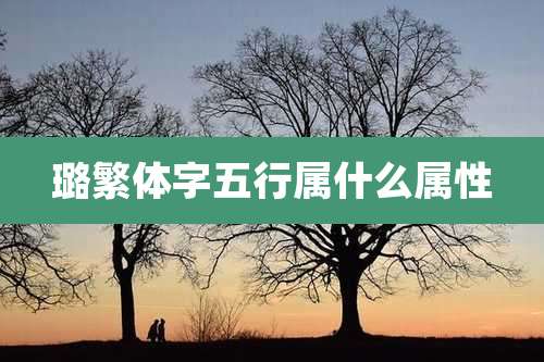 璐繁体字五行属什么属性