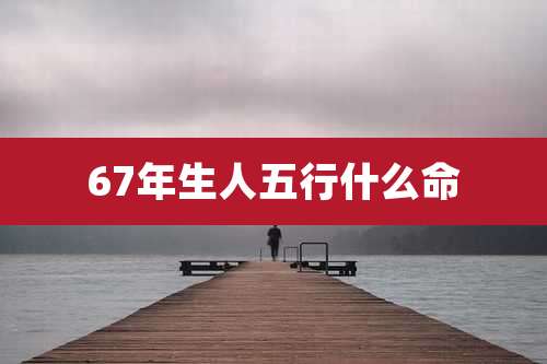 67年生人五行什么命