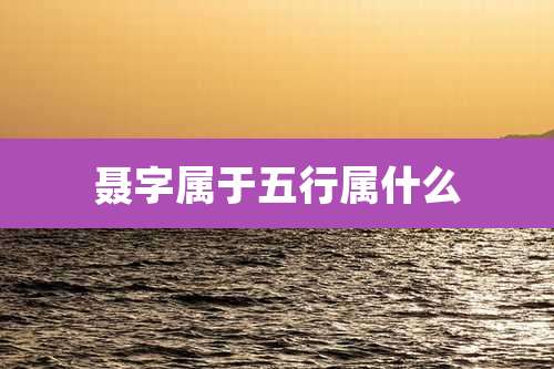 聂字属于五行属什么