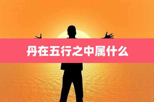 丹在五行之中属什么