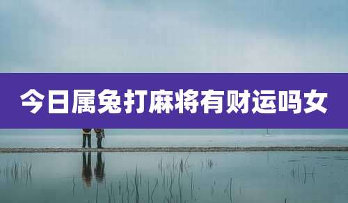 今日属兔打麻将有财运吗女