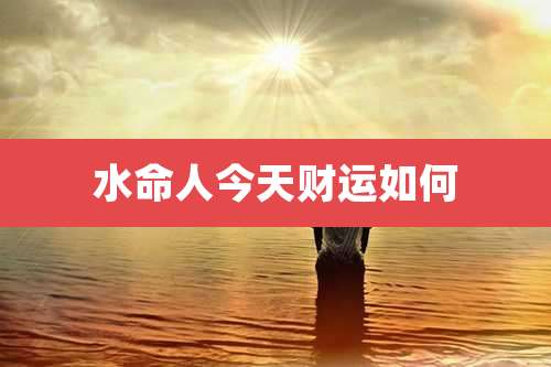 水命人今天财运如何