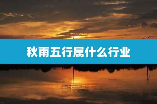 秋雨五行属什么行业
