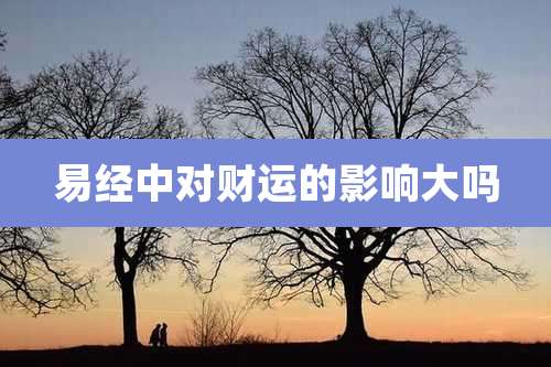 易经中对财运的影响大吗