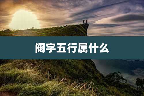阀字五行属什么