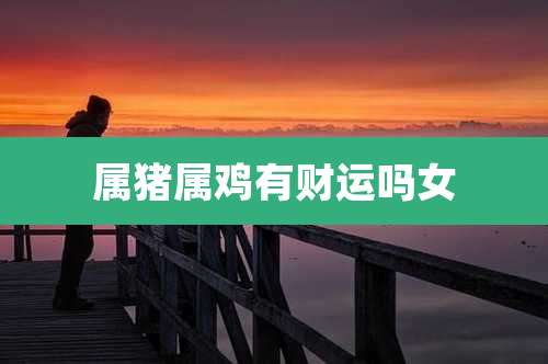 属猪属鸡有财运吗女