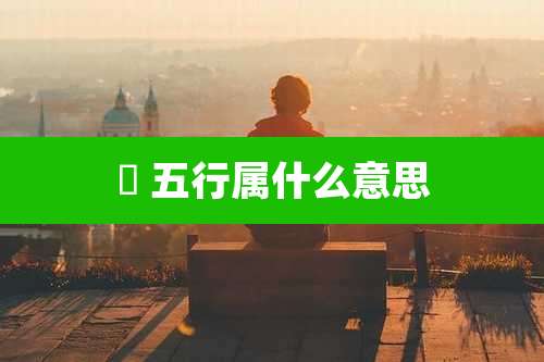 伻 五行属什么意思