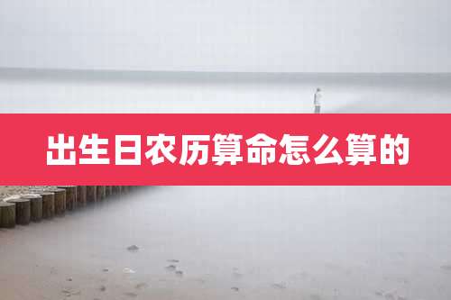 出生日农历算命怎么算的