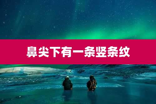 鼻尖下有一条竖条纹