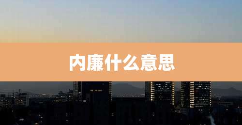 内廉什么意思