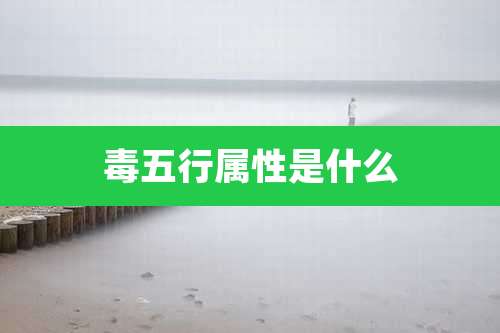 毒五行属性是什么