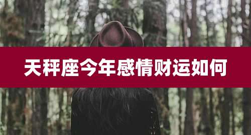 天秤座今年感情财运如何