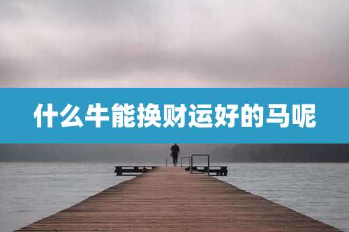 什么牛能换财运好的马呢