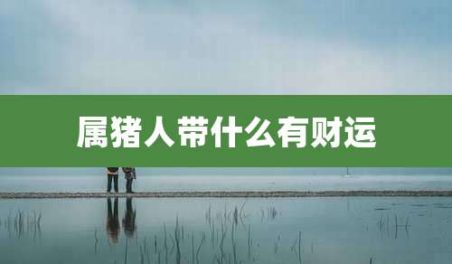 属猪人带什么有财运