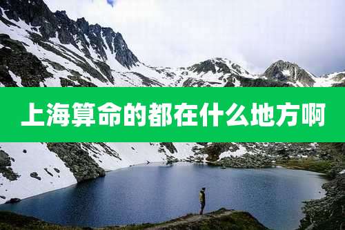 上海算命的都在什么地方啊