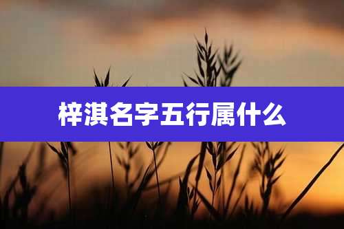 梓淇名字五行属什么