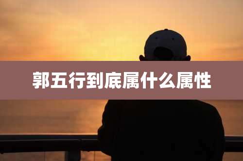 郭五行到底属什么属性