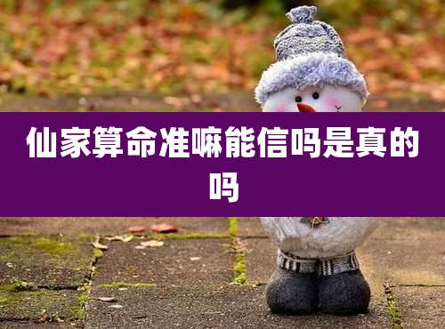 仙家算命准嘛能信吗是真的吗
