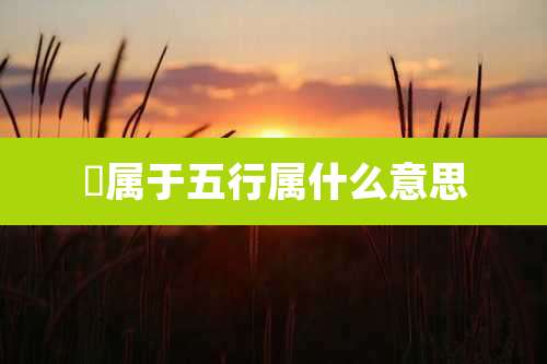 梣属于五行属什么意思