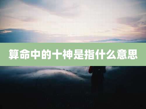 算命中的十神是指什么意思