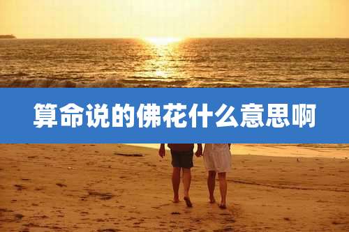 算命说的佛花什么意思啊