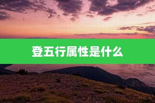 登五行属性是什么