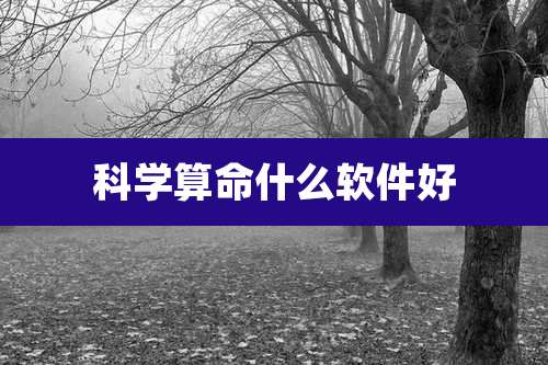 科学算命什么软件好