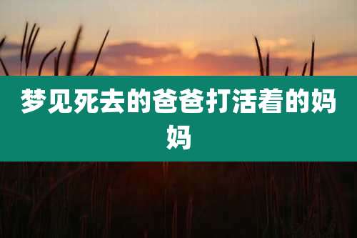 梦见死去的爸爸打活着的妈妈
