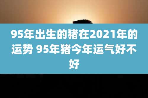 95年出生的猪在2021年的运势 95年猪今年运气好不好