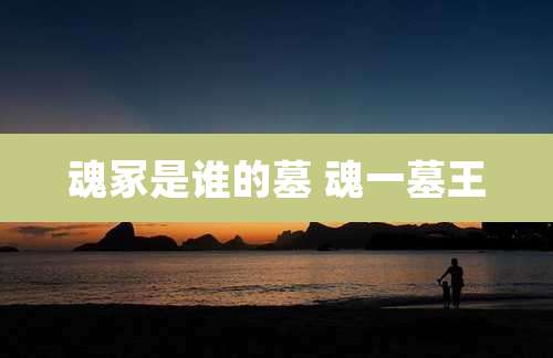 魂冢是谁的墓 魂一墓王