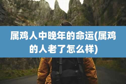属鸡人中晚年的命运(属鸡的人老了怎么样)