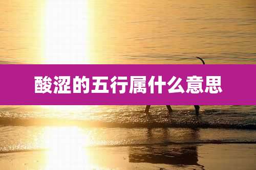 酸涩的五行属什么意思