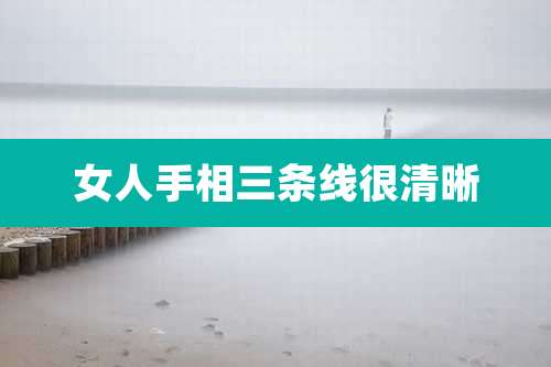 女人手相三条线很清晰