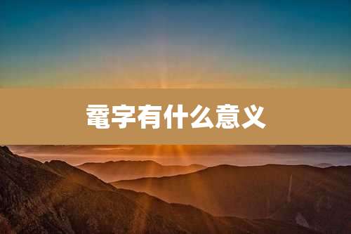 鼋字有什么意义