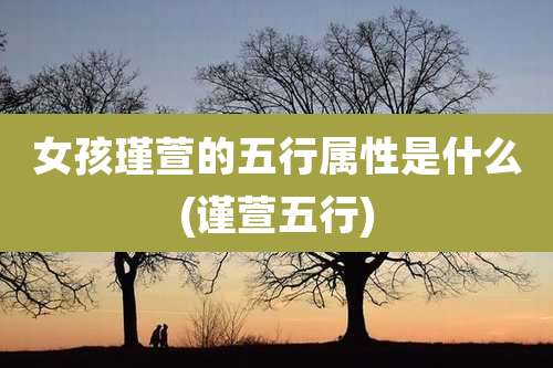 女孩瑾萱的五行属性是什么(谨萱五行)