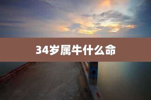 34岁属牛什么命
