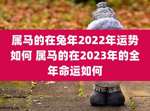 属马的在兔年2022年运势如何 属马的在2023年的全年命运如何