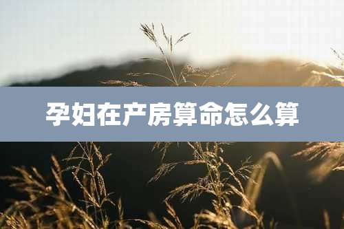 孕妇在产房算命怎么算