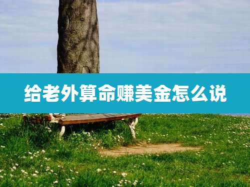 给老外算命赚美金怎么说