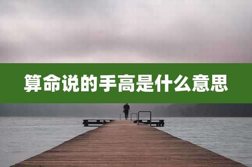 算命说的手高是什么意思