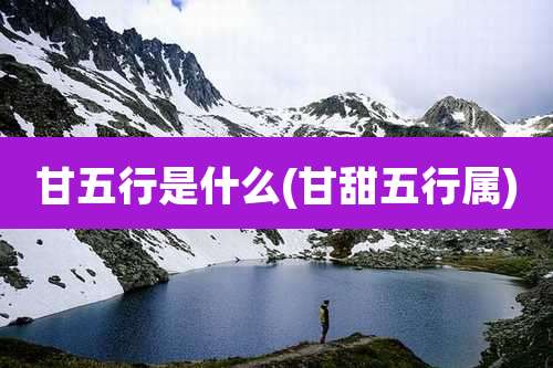 甘五行是什么(甘甜五行属)