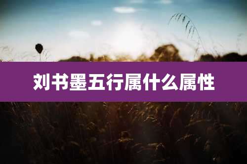 刘书墨五行属什么属性