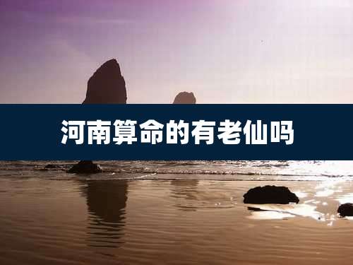 河南算命的有老仙吗