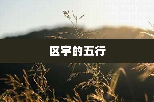 区字的五行
