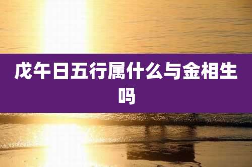 戊午日五行属什么与金相生吗